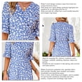 thumbnail image 1 of Vestido con dobladillo con volantes Octpeak estampado floral con Cuello en V y lazo en la cintura, 1 of 6