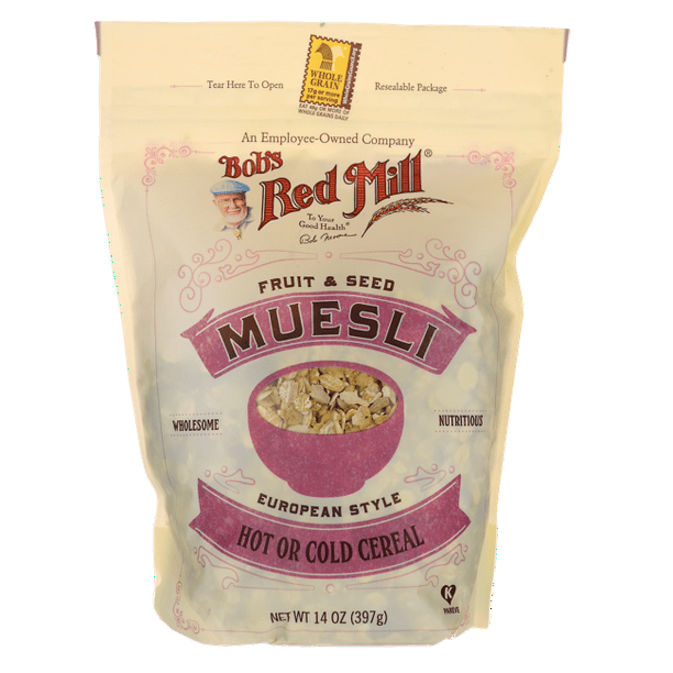Bob's Red Mill, Fruit & Seed Muesli, Hot or Cold Cereal, 14 Oz Bag