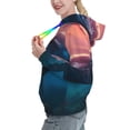 thumbnail image 2 of Picia Sunshine Ocean Whale Pattern Casual Women's Hoodie, Hooded Sweatshirt with Kangaroo Pocket, Comfortable Pullover with Eye-catching Drawstrings-XX-Large, 2 of 7