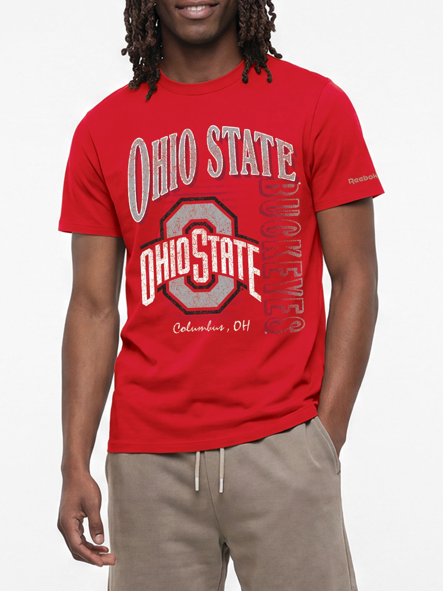 Ohio State Buckeyes Reebok Mens Crew Neck Short Sleeve T-Shirt