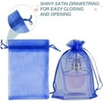thumbnail image 2 of Casewin 100Pcs 10 x 15cm Sheer Organza Wedding Favour Bag with Satin Drawstring. Used as candy Pouches Jewelry Pouch Wedding Party Christmas Favor Gift Bags (Blue), 2 of 7