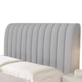 thumbnail image 1 of Inteprter Funda de cabecera de alto valor estético para decoración personalizada de dormitorio que añade un ambiente elegante Juegos de cama gris claro 150CM, 1 of 6