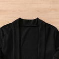 thumbnail image 5 of Toddler Girls Sweaters Cardigan Summer New Kids Girls Open Front Cardigan Sweaters Long Sleeve Cable Knit Fashion Clothes with Pockets Black 5 Years, 5 of 7