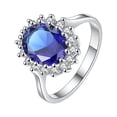 thumbnail image 1 of Blue Gem Ring Female Ring Exquisite Ring Jewelry, 1 of 9