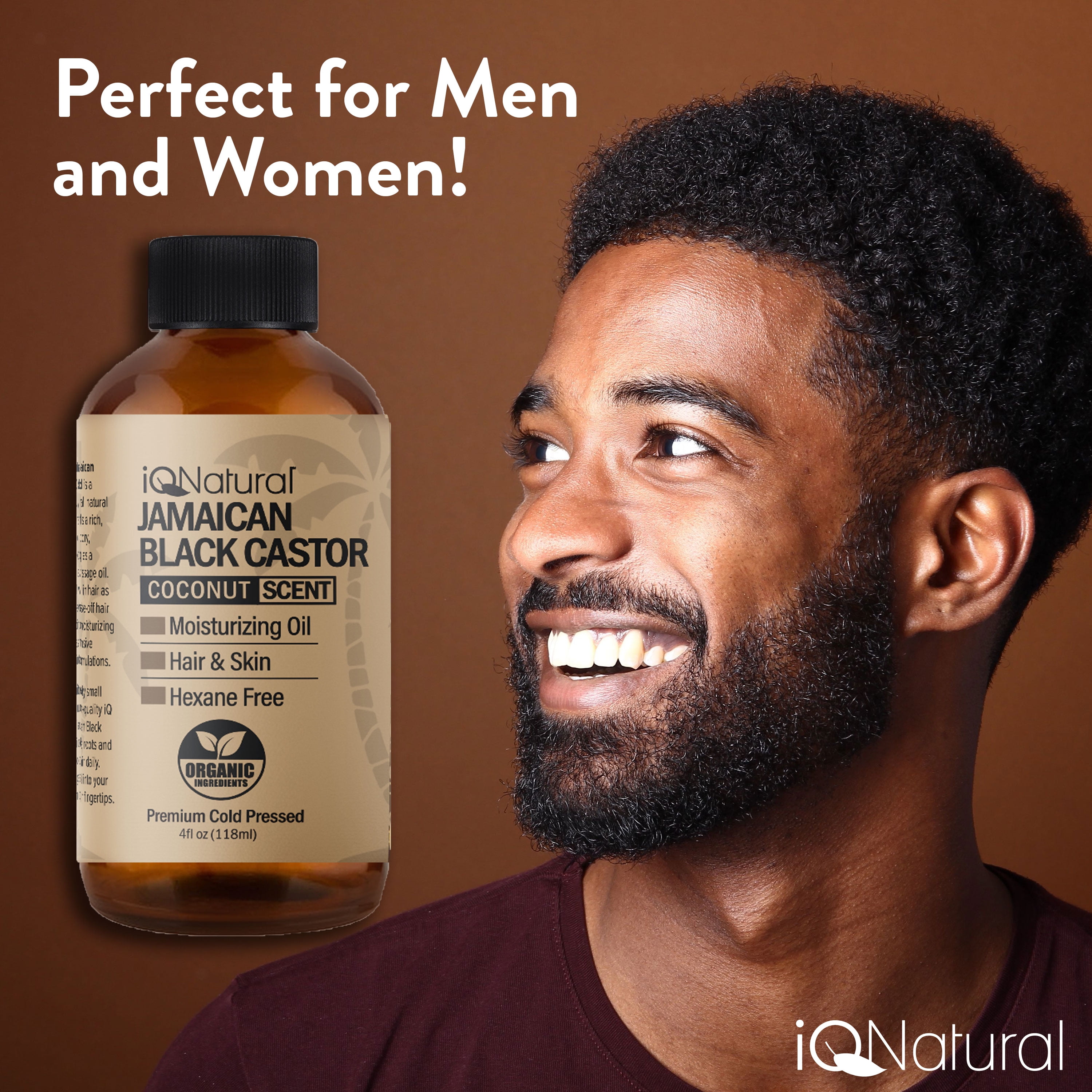 IQ Natural Jamaican Black Castor Oil - Hair Oil for Hair Growth and Skin  Conditioning - Scent Coconut - 4 oz - Walmart.com