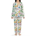 thumbnail image 2 of Lotusprinthandmade Pickleball All-over Print Satin Pajamas Set (No Pocket) (S), 2 of 6