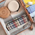 thumbnail image 2 of Hair Tools Storage with Heat Resistant Mat- Red Checkered Pattern Printed Curling Iron Travel Bag/Flat Iron Case for Women, 2 of 8