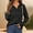 Black, variant on Qulqfy Women Plus Size Sweatshirts Quarter Zip Long Sleeve Ribbed Pullover Fall Sweatshirts Women's Blue Tops 2XL
