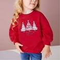 thumbnail image 2 of TFEOQRY Toddler Girls and Boys Christmas Sweatshirts Christmas Tree Printing Long Sleeve Hoodless Sweatshirt Red, 2 of 4
