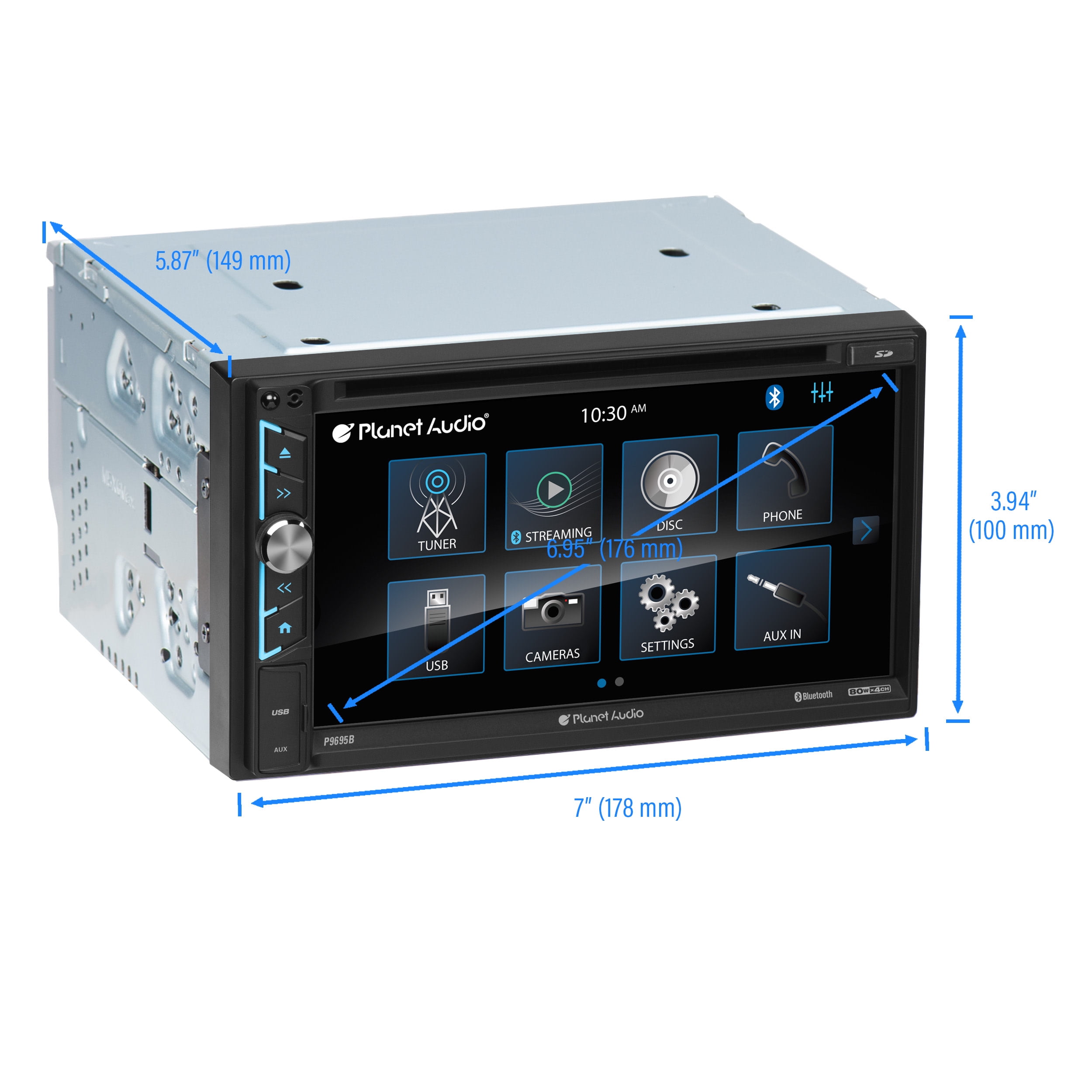 Planet Audio P9695B A-Link (Screen Mirroring) Car Stereo System 