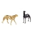 thumbnail image 1 of Escultura De Resina De Guepardo Y Galgo Dorado, Adorno Decorativo Para Centro De Mesa, Oficina, Hogar, Sala De Estar, Escritorio, Decoración De Hotel, 1 of 8