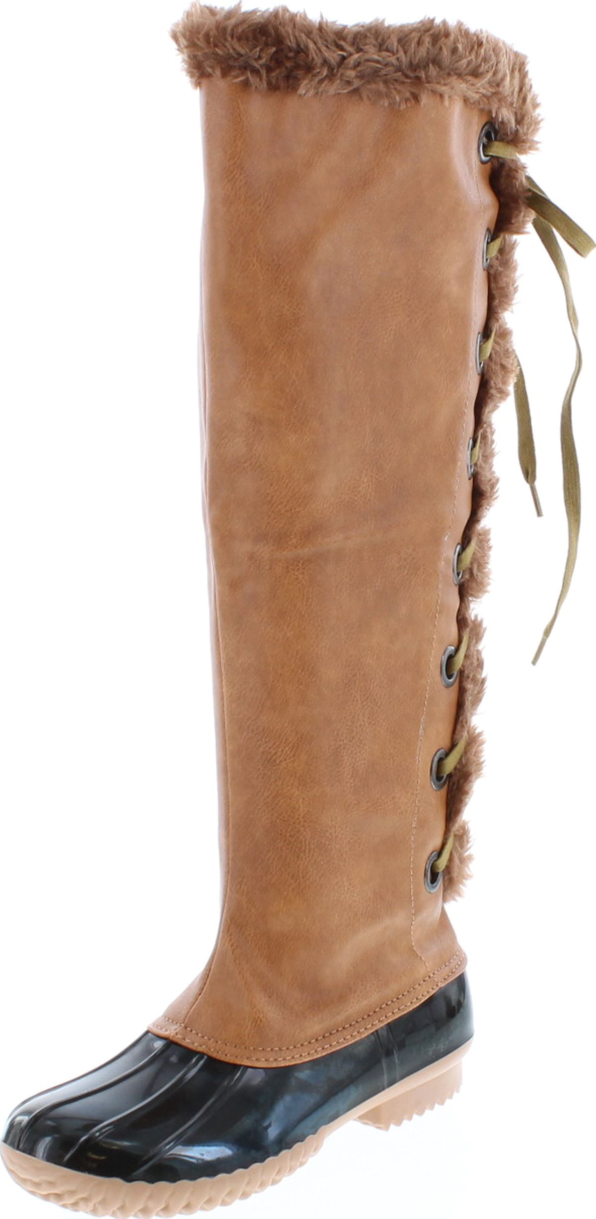 nature breeze over the knee women's sock boots in olive