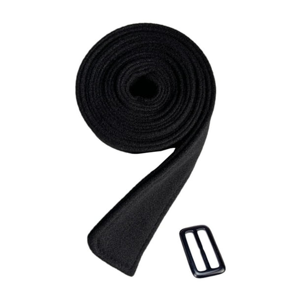 Cinturón de abrigo de lana para mujer, cinturón portátil para ir de compras, suéter, chaqueta Negro