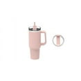 thumbnail image 1 of Mainstays 30 oz Insulated Stainless Steel Tumbler，Pink，with Straw, Leakproof for Travel & Gym, 1 of 5