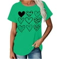 thumbnail image 2 of Cadeau de Saint-Valentin pour Femmes Imprimé Saint-Valentin T-Shirt Mode Confortable Blouses Tops Femme, 2 of 8