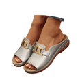 thumbnail image 3 of Slippers for Women,Comfortable Slippers For Everyday Casual Use Open Toe Design On Style Versatile For Relaxed Outfits,Womens Slippers,Silver,7.5, 3 of 9