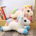 thumbnail image 2 of 40cm 60cm 80cm Rainbow Unicorn Plush Toys Kawaii Kids Toys Stuffed Cartoon Animal Baby Doll Children Christmas Birthday Gift, 2 of 6