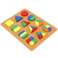 thumbnail image 2 of Tablero de cognición con forma geométrica, juguete educativo de madera para aprendizaje temprano para niños, tablero de cognición con forma geométrica, 2 of 12