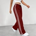 thumbnail image 5 of ByworldtasicNo Boundaries Womens Track Pants Loose Wide Leg Jogging Sweatpants Side Striped Color Blocked Sport Pants, 5 of 7