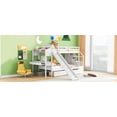 thumbnail image 6 of Kacho Bunk Bed Twin over Twin with Storage Staircase, Desk, and Slide, Wooden Bunk Bed Frame with Drawers, Multifunctional Bunk Bed for Teens Adults, Bedroom Furniture Easy Assembly, White, 6 of 9