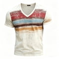 thumbnail image 3 of Gyexs Mens Striped Short Sleeve T Shirts Summer Casual Clothes Muscle Tops Men's Fashion 2026 #10 Beige, Size S, 3 of 7