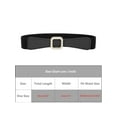 thumbnail image 4 of Women's Wide Elastic Waist Belts, Fashion Pearl Metal Fastener Thick Trimmed Stretchy Waistband for Dresses Black One Size, 4 of 6