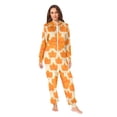 thumbnail image 3 of Autumn Maple Leaves Adult onesie Pajamas, Crystal Velvet Ultra Soft Warm Jumpsuit for Men and Women, 3 of 7