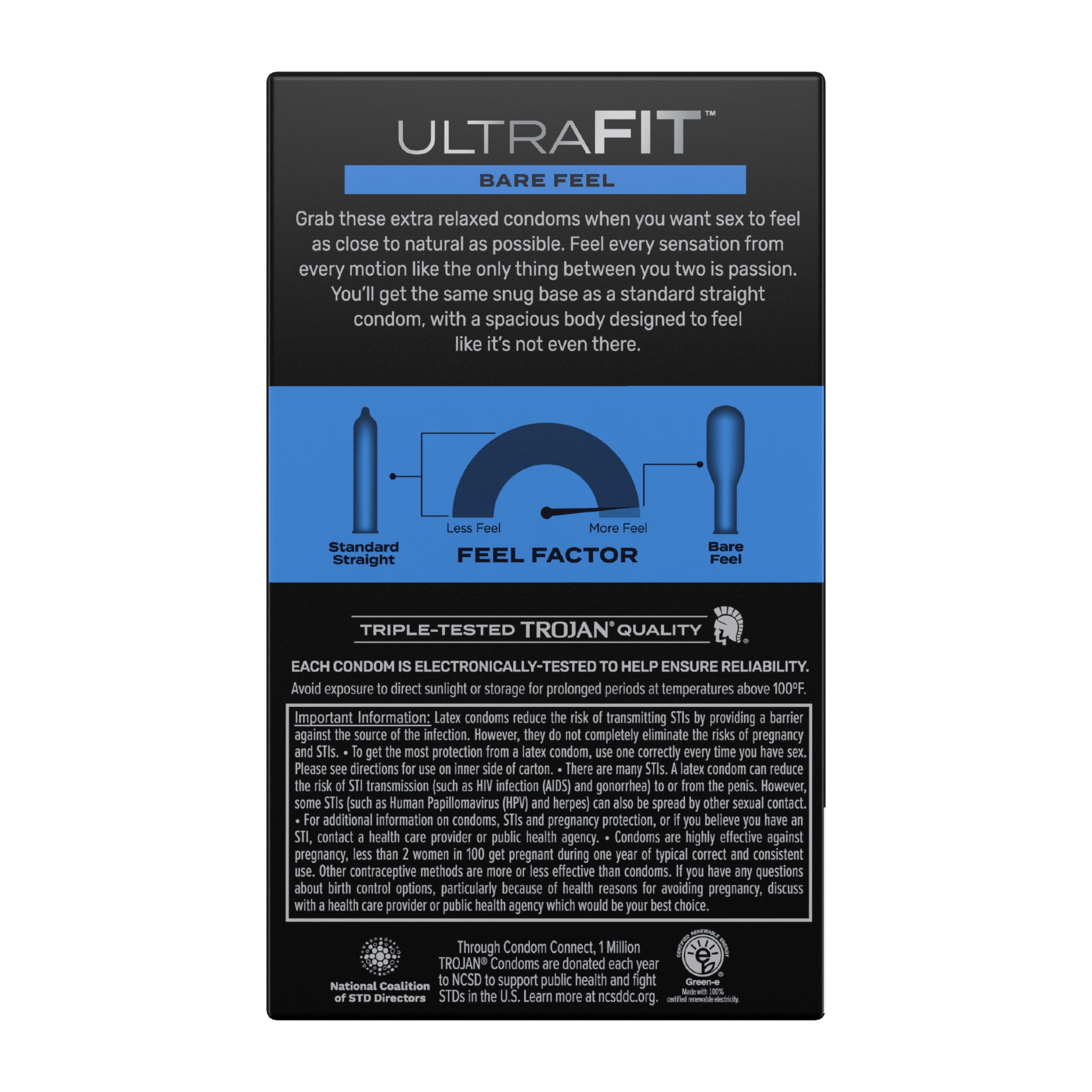 Trojan Condom Ultrafit Bare Feel 10 Ct