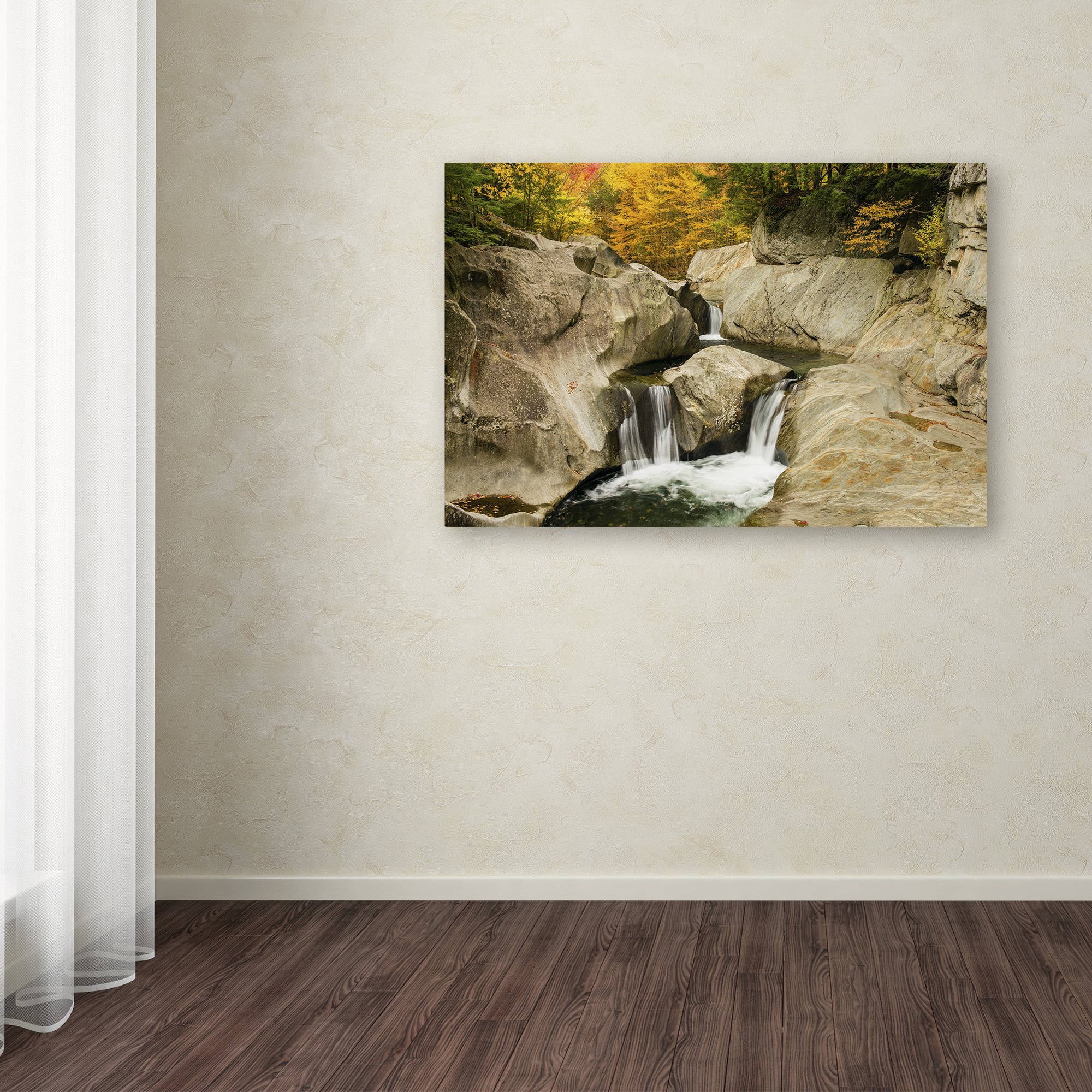 Trademark Fine Art "Fall at the Falls" Canvas Art by Michael Blanchette Photography