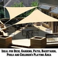 thumbnail image 5 of 15' Sun Shade Sail UV Top Cover Canopy Triangle for Outdoor Patio Lawn Pool Deck, 5 of 5