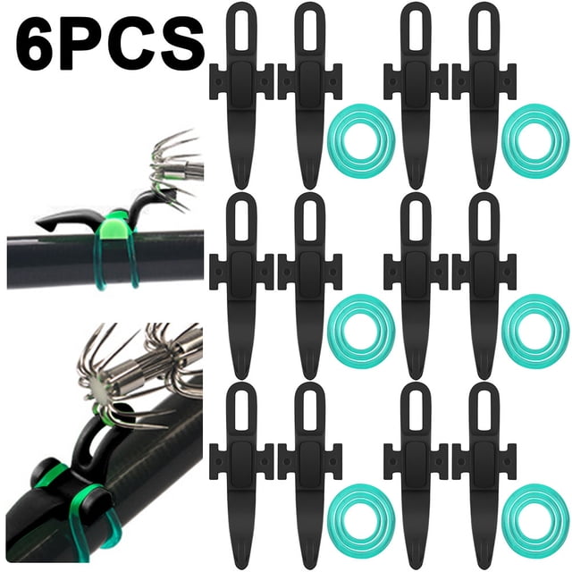 Likrtyny Soporte Anzuelo Señuelo Multifuncional para Accesorios Herramientas Caña Pescar (negro)