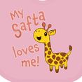 thumbnail image 4 of Inktastic My Safta Loves Me Cute Giraffe Boys or Girls Baby Bib, 4 of 4