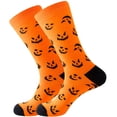 thumbnail image 2 of SAZBJOJN Cotton Socks for Women Men Comfort Colorful Mid‑Calf Socks Fun Halloween Socks for Women Funny Halloween Gifts For Female Novelty Cotton Socks Multicolor One Size, 2 of 3