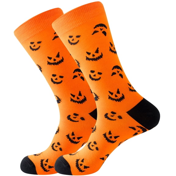 Halloween Women Socks Seasonal Pattern Crew Socks for Casual Wear Halloween Outfits and Daily Comfort Socks for Women