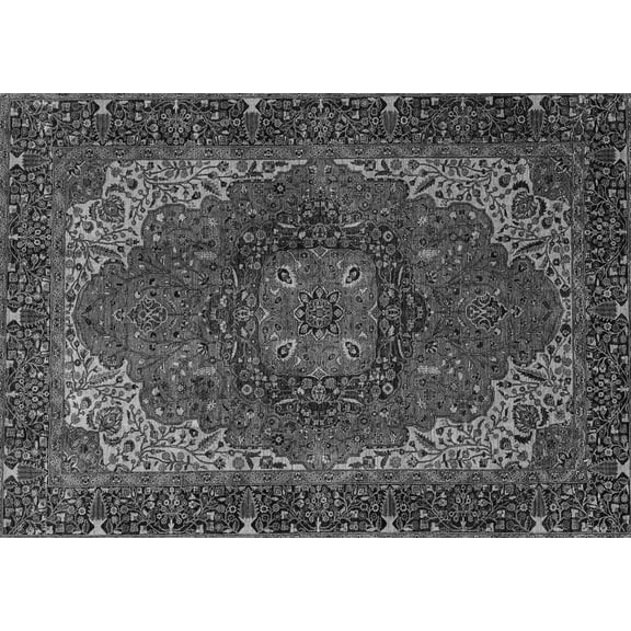 Ahgly Company Indoor Rectangle Persian Gray Traditional Area Rugs, 5' x 7'
