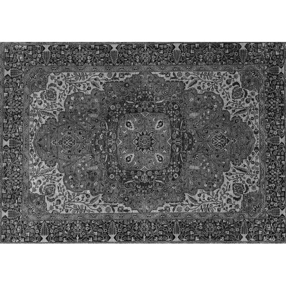Ahgly Company Indoor Rectangle Persian Gray Traditional Area Rugs, 3' x 5'