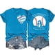 thumbnail image 1 of Camisetas de Manga Corta para Mujeres Beisbol Amor Doble Cara Impresión Cuello Redondo Camiseta, Top de Verano Casual, 1 of 3