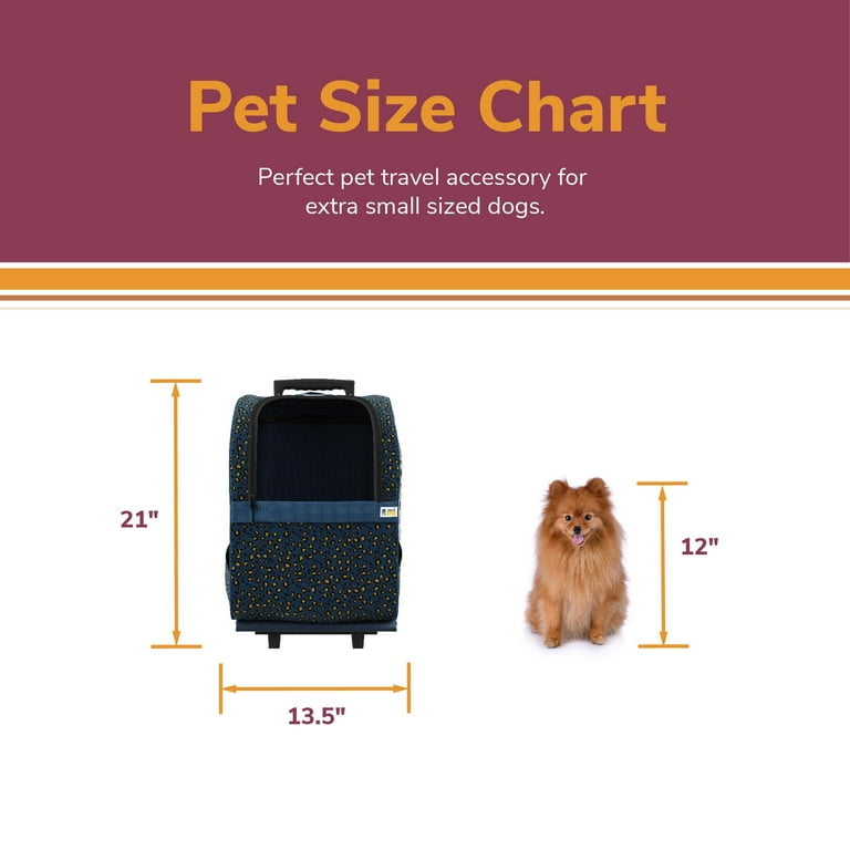 Ollie & Hutch Kaya Pet Travel Carrier, Trolley with Shock
