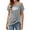 Gray, variant on Women's Shirts Cold Shoulder Tops Twist Knotted Tops Casual Tunic Shirts Pullover Tops Crew Neck Blouse