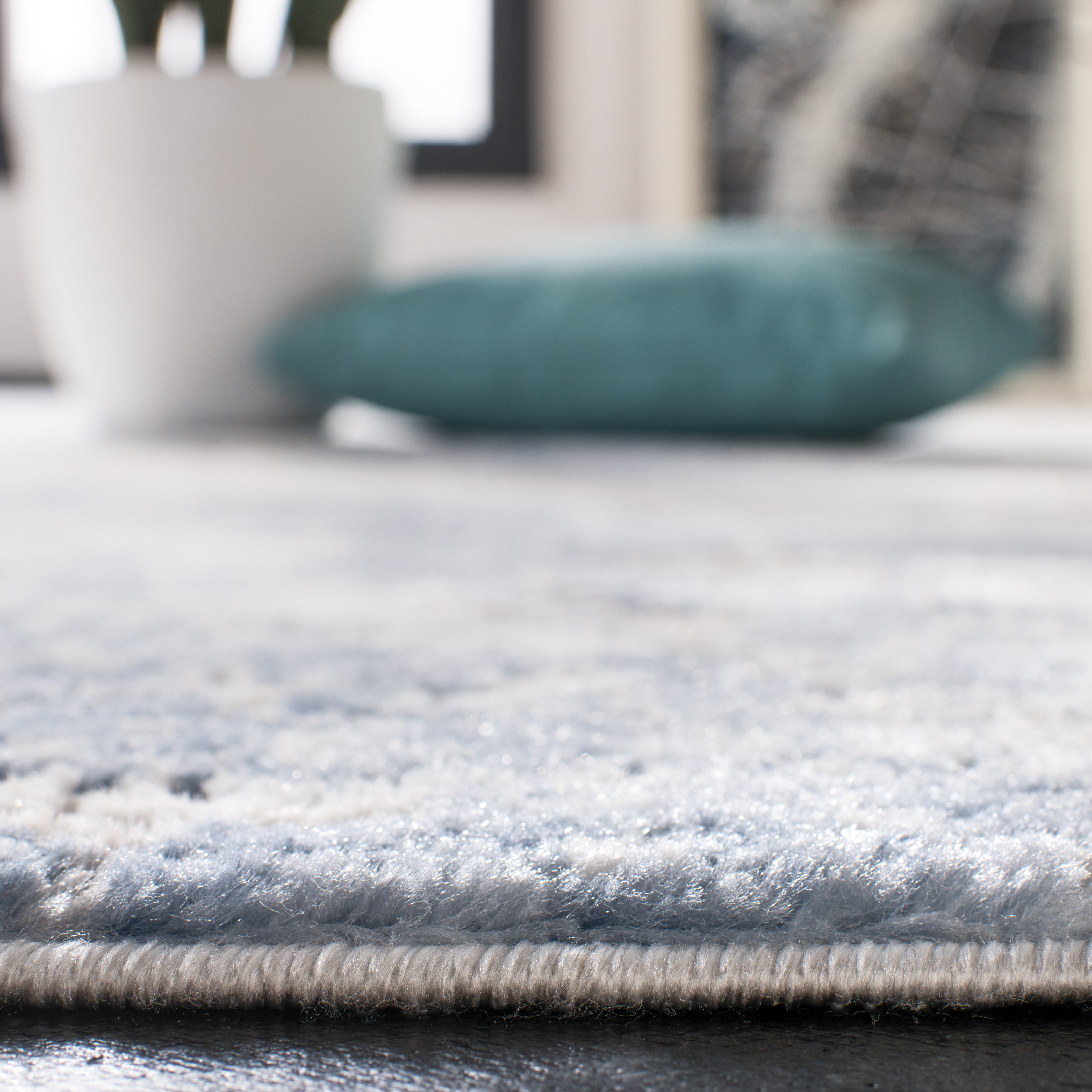 SAFAVIEH Amelia Alastar Abstract Distressed Runner Rug, Gray/Blue, 2'2" x 12'