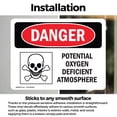 thumbnail image 3 of (2 Pack) Potential Oxygen Deficient Atmosphere OSHA Danger Sign, 3 of 7