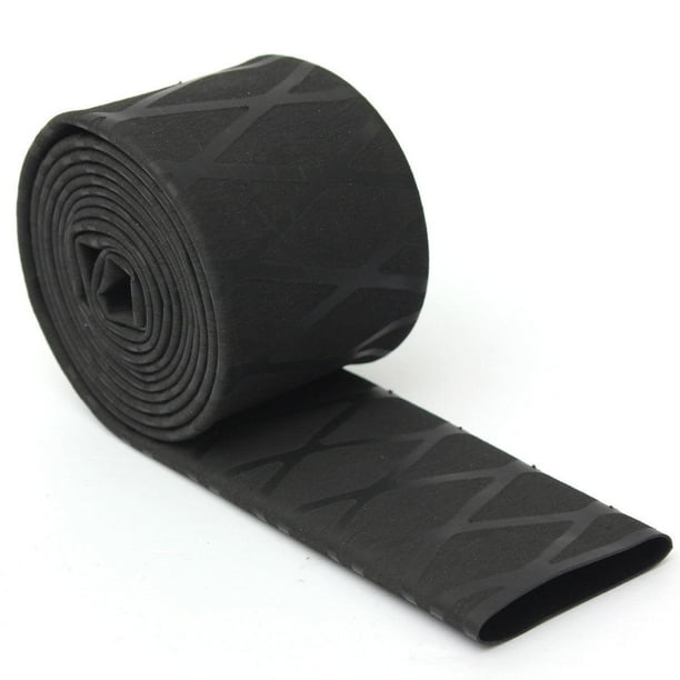 Tubo termorretráctil de silicona de 1 m para raquetas, varillas antideslizantes y reparación de edificios. Negro 1x0.2cm