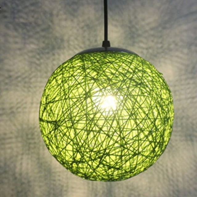 Lámpara colgante decorativa hecha a mano con ratán de material natural para decoración del hogar de estilo japonés