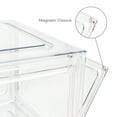 thumbnail image 4 of Qualiazero Clear Stackable Shoe Organizer Shoebox with Magnetic Doors, 2-pack, 4 of 10