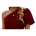 thumbnail image 4 of Staron Plus Size Summer Dresses for Women Casual Chiffon Sleeveless A-Line Flowy Party Vacation Elegant Dress, Red XL, 4 of 5
