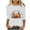 White, variant on LYEAA Halloween Womens 3/4 Sleeve Tops and Blouses Crew Neck Regular Straight Cuff Casual Wear Printed Holiday Clothes Orange XL
