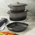 thumbnail image 2 of BergHOFF Neo Cast Iron Square Grill Pan 11", Oyster, 2 of 10