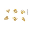 thumbnail image 2 of Outdor Gold Plated 10 Pack 2 Colors. Gold Plated Crimped Bead Caps For Jewelry Making 1 And Gold Plated Round Bead Caps Chain End Caps Suitable For DIY ., 2 of 5