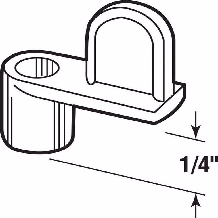 Prime-Line L 5923 Universal Screen Clips - 7/16" Black Plastic Adjustable (4-Pack)
