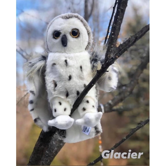 Auswella Plush Glacier 12 Inch Elegant Snowy Owl- Plush Stuffed Animal- Toy
